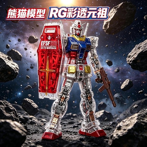 熊貓1/100 RG 彩透 RX-78-2 元組